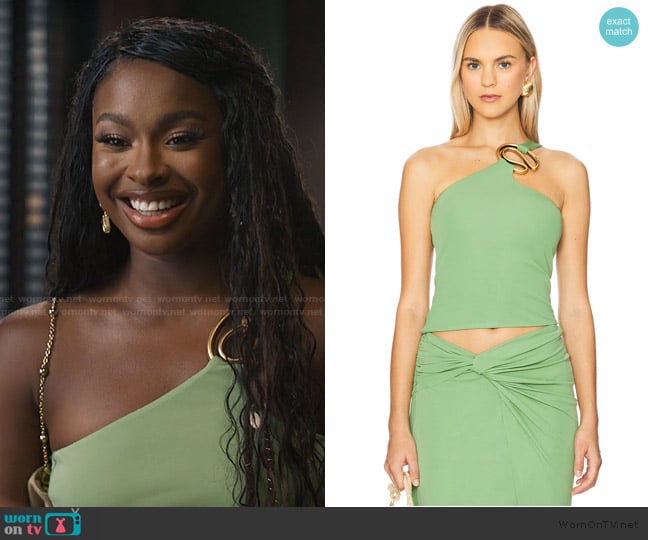 Cult Gaia Ania Top worn by Hilary Banks (Coco Jones) on Bel-Air