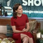 Daisy Ridley’s red satin dress on The Kelly Clarkson Show