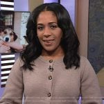 Dana Griffin’s taupe cardigan on Today