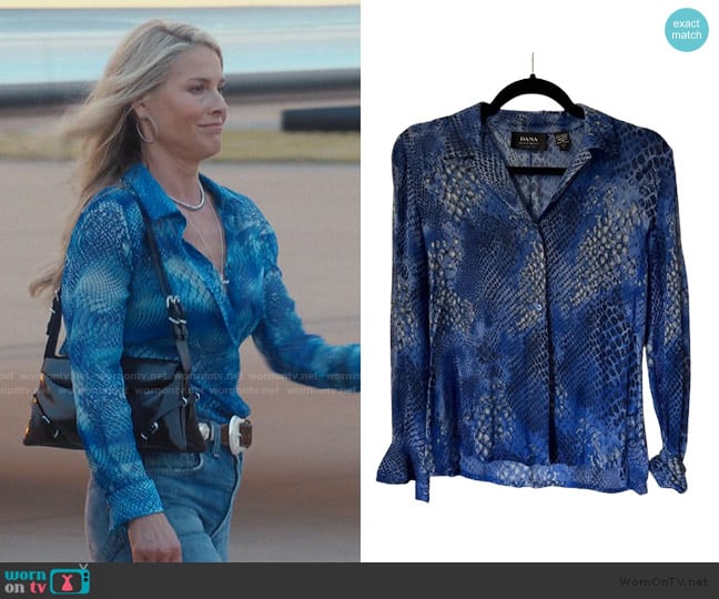 Dana Buchman Vintage Blouse worn by Angela Norris (Ali Larter) on Landman