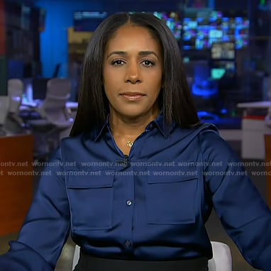 Dana Griffin’s navy flap pocket shirt on NBC News Daily