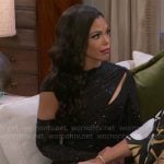 Dani’s black NYE dress on Beyond the Gates