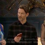 Daniel’s black plaid shirt on The Young and the Restless