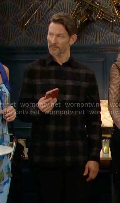 Daniel’s black plaid shirt on The Young and the Restless
