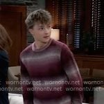 Danny’s burgundy ombre sweater on General Hospital
