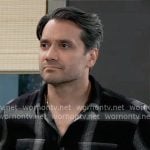 Dante’s black plaid shirt on General Hospital
