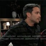 Dante’s grey plaid shirt on General Hospital