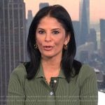 Darlene’s green ribbed polo dress on Today