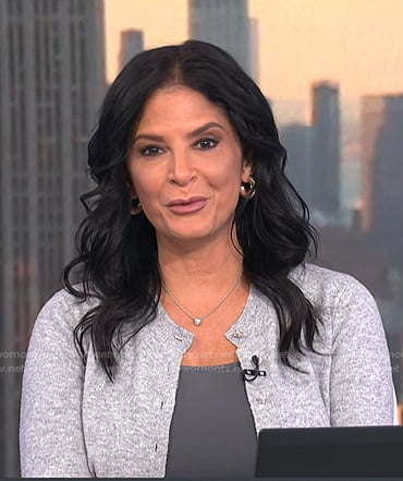 Darlene’s grey embellished button cardigan on Today