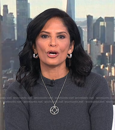 Darlene’s grey ribbed sweater dress on Today