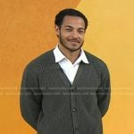 Daryl McCormack’s green ribbed knit cardigan on Today