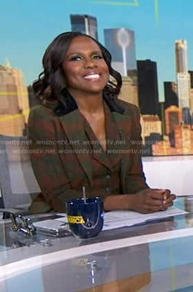 Deborah's plaid vest and blazer on Good Morning America