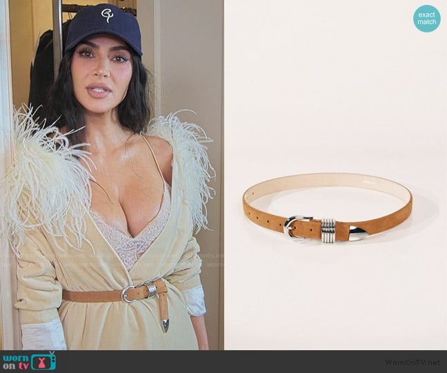 Dehanche Hollyhock Suede worn by Kim Kardashian (Kim Kardashian) on The Kardashians