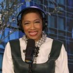 Deja vu's white tweed trim blouse on Live with Kelly and Mark