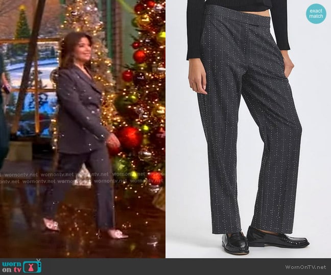 Derek Lam 10 Crosby Reagan Mini Stud Detail Pants worn by Ana Navarro on The View