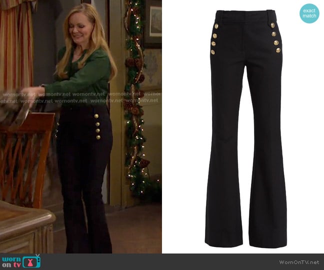 Belle’s black sailor pants on Days of our Lives