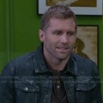 Derek’s leather shirt jacket on Beyond the Gates