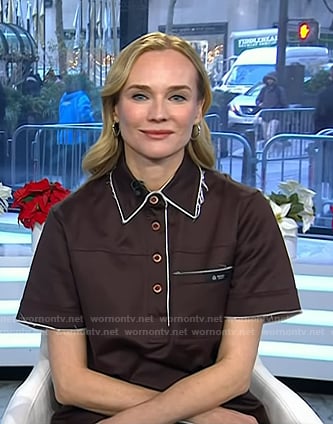 Diane Kruger’s brown polo top on Today