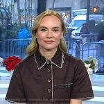 Diane Kruger’s brown polo top on Today