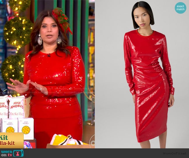 Ana’s red sequin top on The View