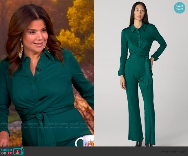 Diane von Furstenberg Michele Jumpsuit worn by Ana Navarro on The View