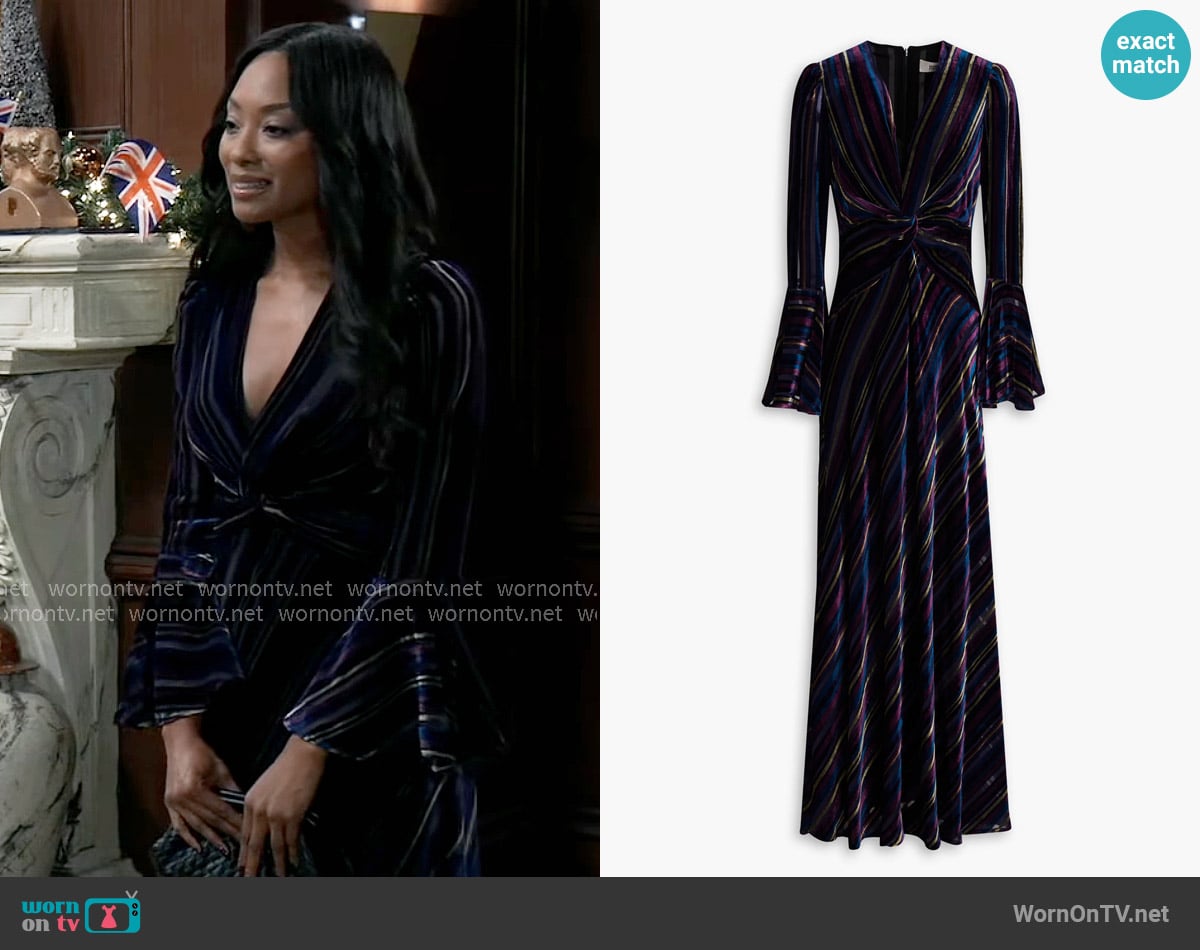 Diane von Furstenberg Sudha Dress worn by Jordan Ashford (Tanisha Mariko Harper) on General Hospital