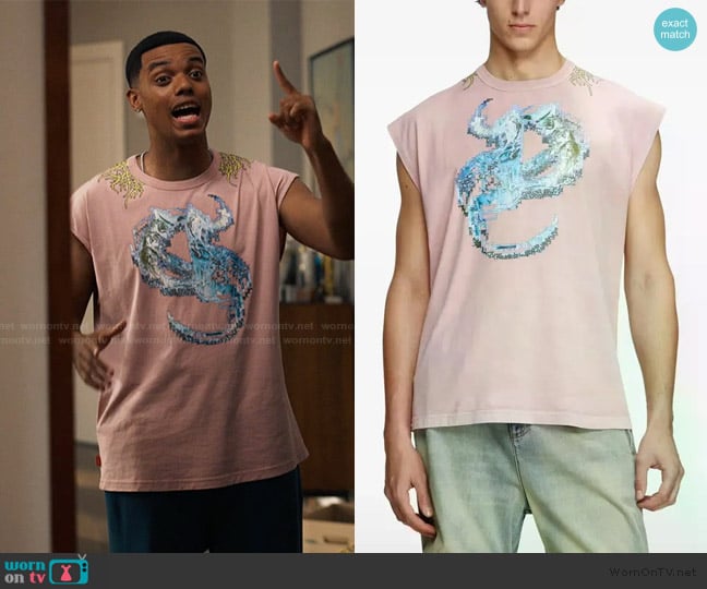 Diesel T-boxt t-shirt worn by Will Smith (Jabari Banks) on Bel-Air