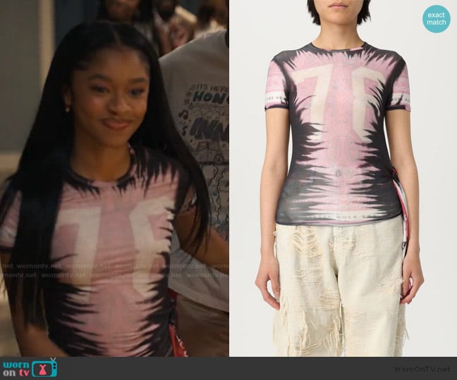 Diesel T-Dasha Top worn by Ashley Banks (Akira Akbar) on Bel-Air