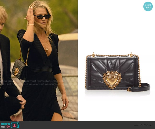 Dolce and Gabbana Medium Devotion bag in Quilted Nappa Leather worn by Angela Norris (Ali Larter) on Landman