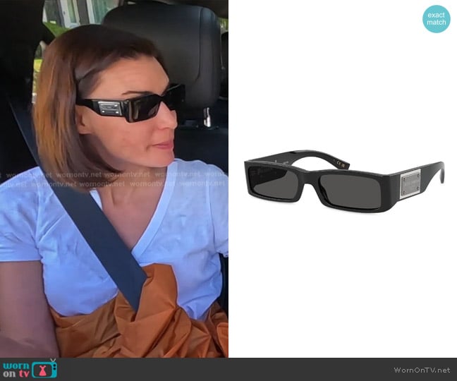 Dolce & Gabbana 55MM Acetate Rectangular Sunglasses worn by Bronwyn Newport on The Real Housewives of Salt Lake City