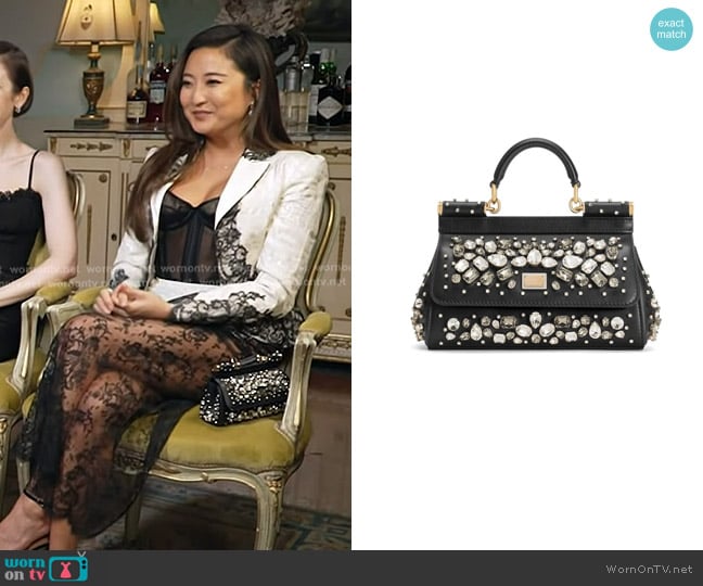 Ashley Park’s enbellished top handle bag on Today