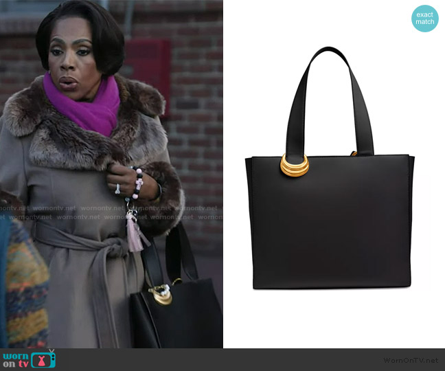 Donna Karan Donna Karan Hewlett Buckle Tote worn by Barbara Howard (Sheryl Lee Ralph) on Abbott Elementary