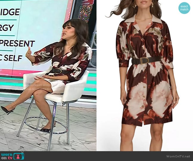 Christine Gutierrez’s floral print shirtdress on Today