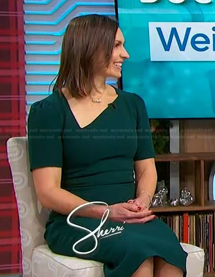 Dr Kim Boyd’s asymmetric neck dress on Sherri