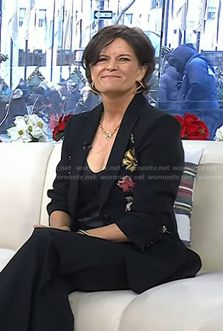 Dr. Mindy Pelz’s black floral blazer on Today