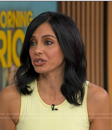 Dr. Tara Narula’s yellow ribbed sleeveless dress on Good Morning America