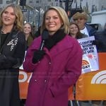 Dylan’s pink double breasted coat on Today