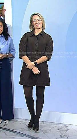 Dylan’s brown corduroy shirtdress on Today