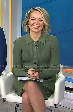 Dylan’s green knit polo dress on Today