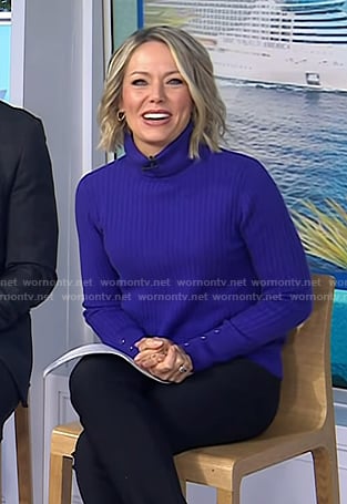 Dylan’s purple ribbed turtleneck sweater on Today