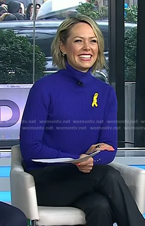Dylan's purple ribbed turtleneck sweater on Today