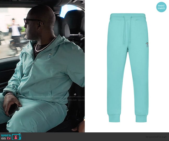Eastside Golf Aqua Sky Core Fleece Jogger worn by (Corey Gamble) on The Kardashians