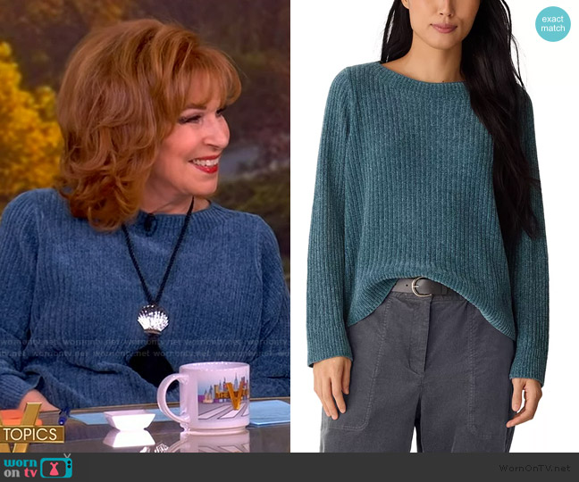 Eileen Fisher Chenille Blend Square Armhole Sweater worn by Joy Behar on The View