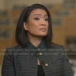 Elaine Quijano's plaid jacket on CBS Mornings