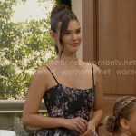 Electra’s black floral peplum dress on The Bold and the Beautiful