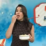 Elena Besser’s brown plaid dress on Today