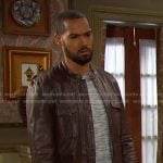 Eli’s brown leather jacket on Days of our Lives