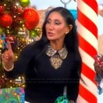 Elizabeth Werner's black heart embellished sweater on The View