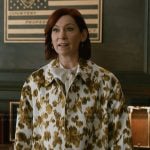 Elsbeth’s floral print coat on Elsbeth