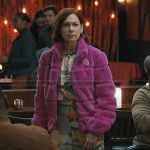 Elsbeth’s printed top and pants on Elsbeth